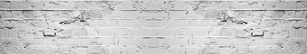 Küchenrückwand - Weiß grau beschädigte Backstein Wand