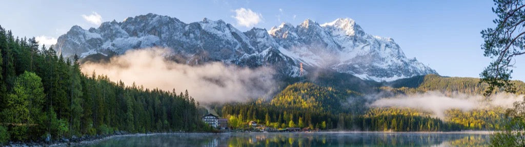 Küchenrückwand - Panoramablick auf die Zugspitze