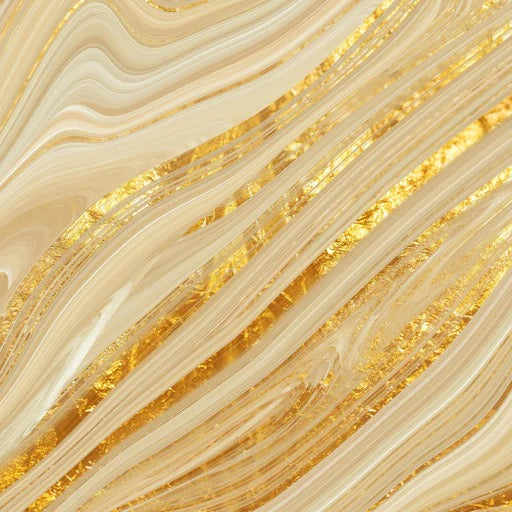 Küchenrückwand - Goldene wellenförmige Marmorierung