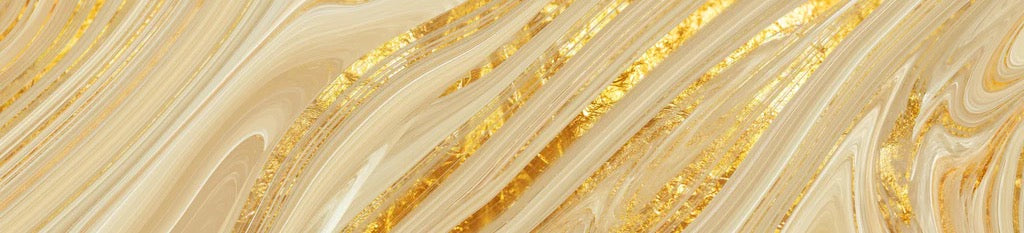 Küchenrückwand - Goldene wellenförmige Marmorierung