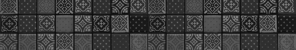 Küchenrückwand - Schwarze anthrazit Fliesen