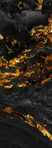 Küchenrückwand - Schwarzer Marmor mit goldenen Adern
