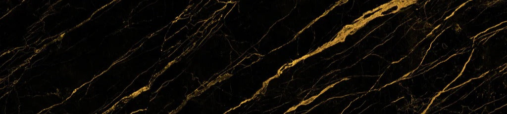 Küchenrückwand - Schwarz goldener Marmor