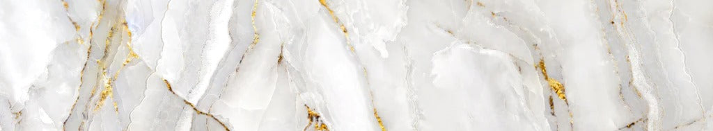 Küchenrückwand - Weißer Statuario-Marmor mit goldene Adern