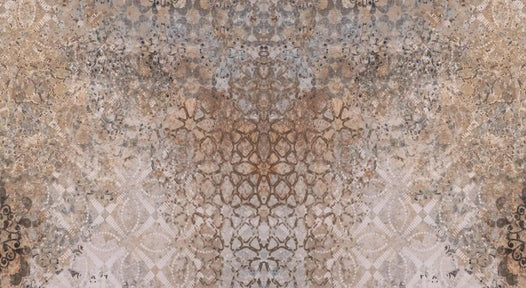 Küchenrückwand - Abgenutzte bräunliche Vintage Tapete