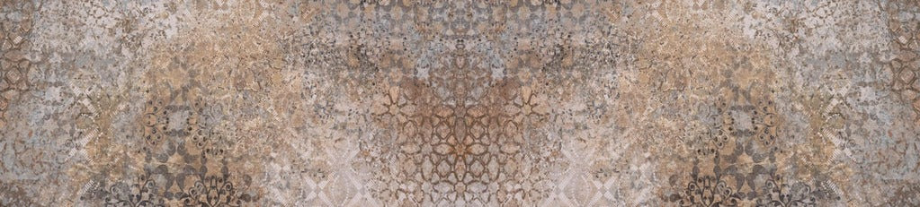 Küchenrückwand - Abgenutzte bräunliche Vintage Tapete