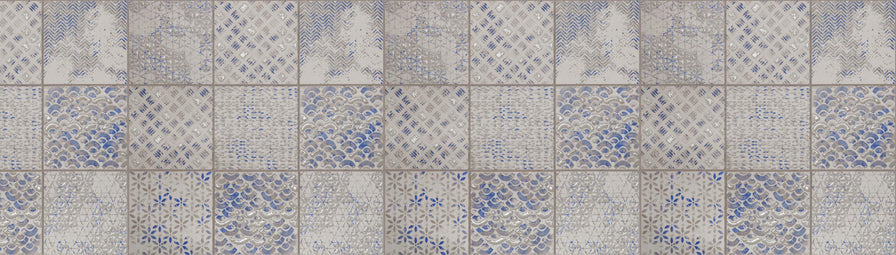 Küchenrückwand - Nahtlose Vintage Retro Fliesen