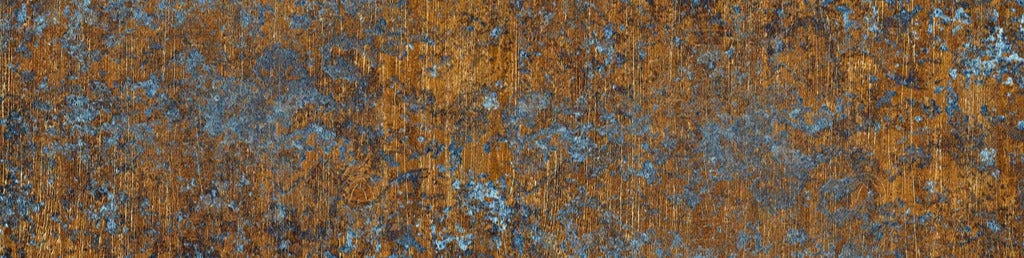 Küchenrückwand - Gold-blaue alte Metalltextur