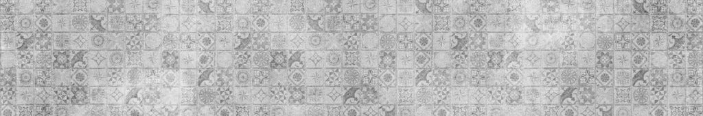 Küchenrückwand - Graues weißes Mosaikmotiv