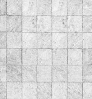 Küchenrückwand - Weiße quadratische Stein Fliesen