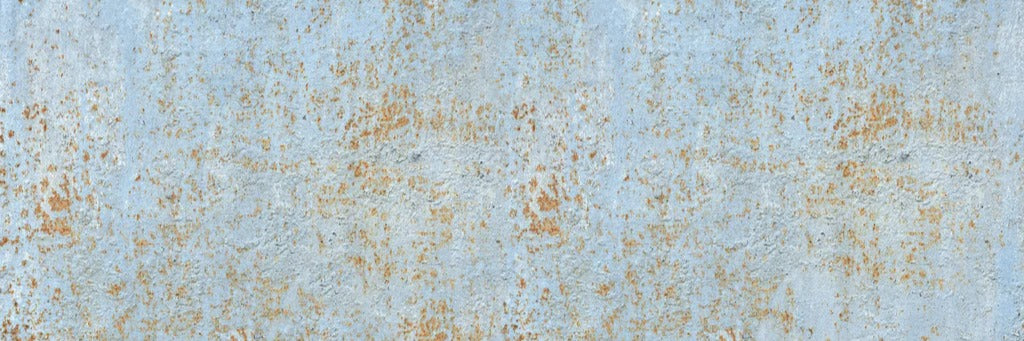 Küchenrückwand - Farbflocken auf rostigem Metallblech