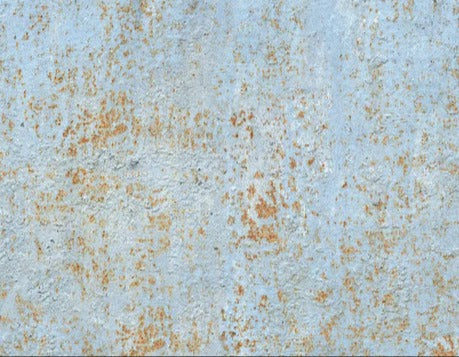 Küchenrückwand - Farbflocken auf rostigem Metallblech