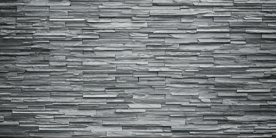 Küchenrückwand - Graue Steinziegel