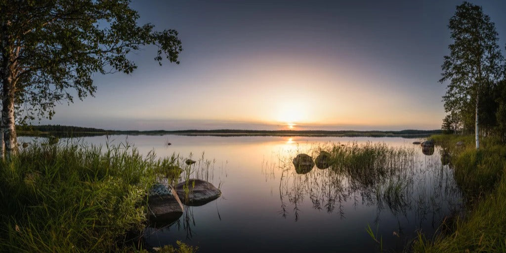 Küchenrückwand - Landschaft in der Dämmerung - Sonnenuntergang