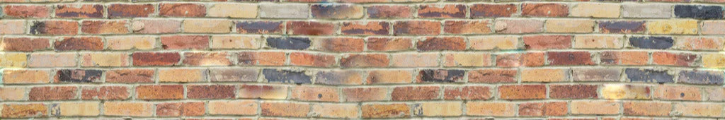 Küchenrückwand - Wand aus farbigen Ziegeln