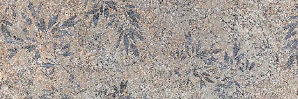 Küchenrückwand - Blumen auf alten weißen Wandhintergrund