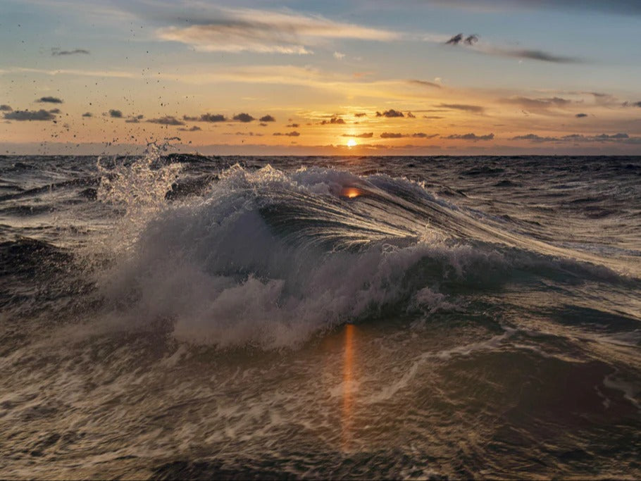 Küchenrückwand - Kleine Windwelle bei Sonnenuntergang