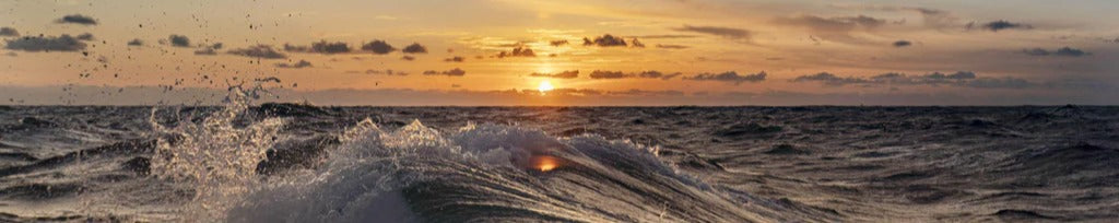 Küchenrückwand - Kleine Windwelle bei Sonnenuntergang