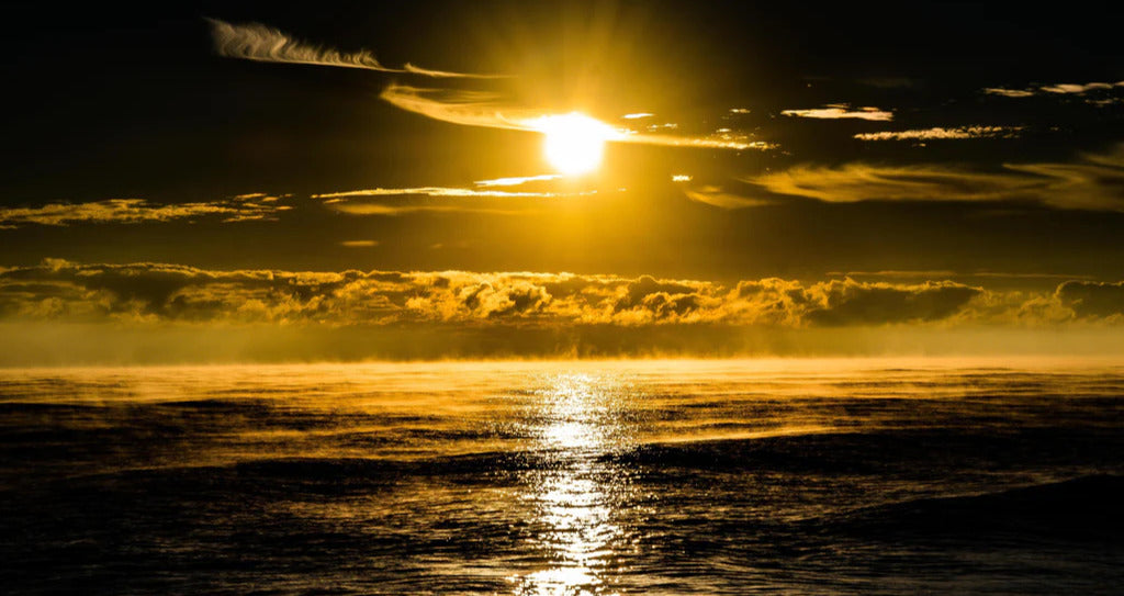 Küchenrückwand - Sonnenuntergang über dem Meer