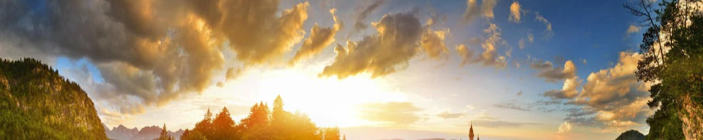 Küchenrückwand - Schloss Neuschwanstein bei Sonnenuntergang