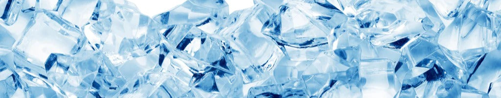 Küchenrückwand - Blau kristallklarer Eiswürfel