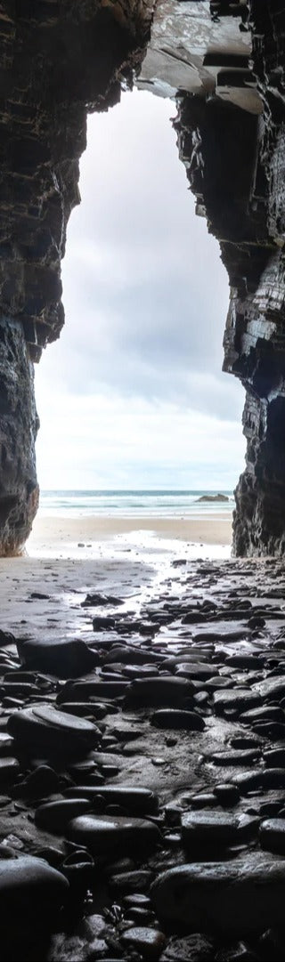 Duschrückwand - Strandhöhle in Nordspanien