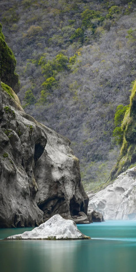 Duschrückwand - Tamul-Wasserfall am Fluss Tampaon
