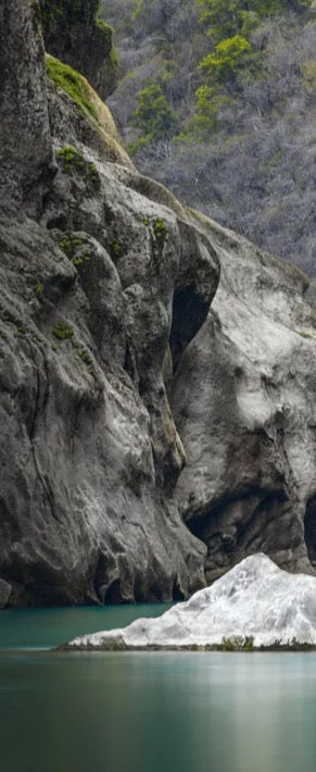 Duschrückwand - Tamul-Wasserfall am Fluss Tampaon