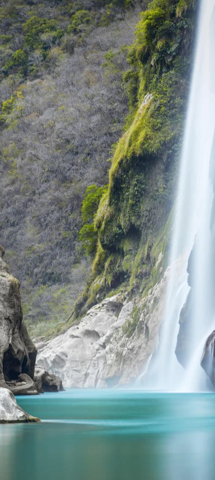 Duschrückwand - Tamul-Wasserfall am Fluss Tampaon