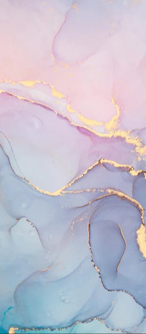 Duschrückwand - Abstrakte Muster mit goldenem Rand