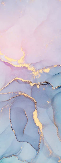 Duschrückwand - Abstrakte Muster mit goldenem Rand