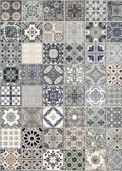 Spritzschutz - Keramik-Patchwork im arabischen Stil