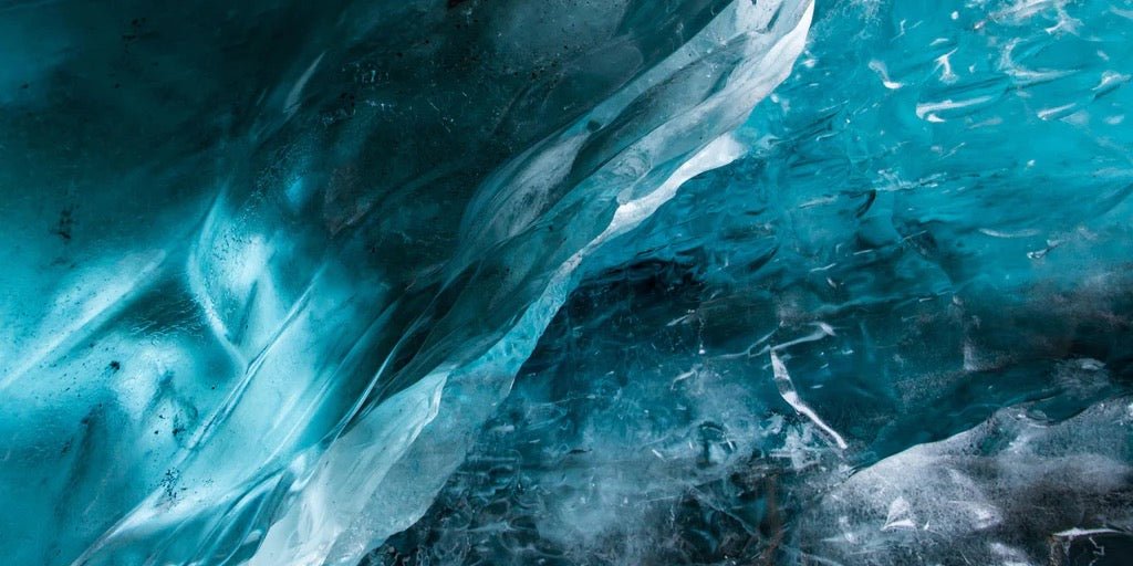 Spritzschutz - abstrakte Eis-Komposition