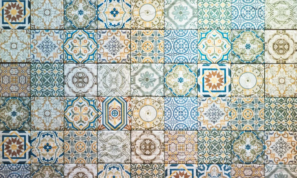 Spritzschutz - buntes Mosaik im spanischen Stil