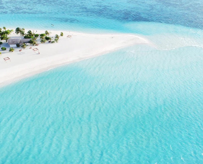 Spritzschutz - Paradiesischer Strand in den Malediven