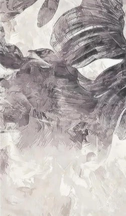 Duschrückwand - Grau-weißes florales Design Poster 50x70