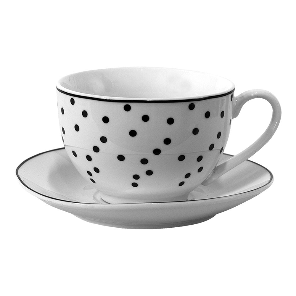 Tasse und Untertasse 12x9x6 cm / Ø 14x2 cm / 250 ml