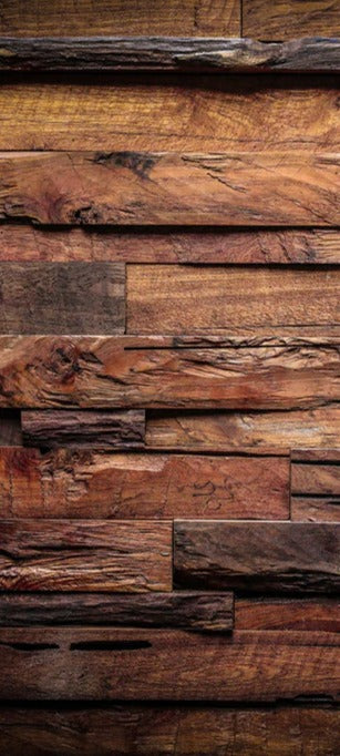 Duschrückwand - Dunkle Holztextur