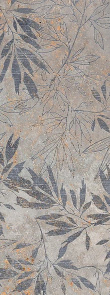 Duschrückwand - Blumen auf alten weißen Wandhintergrund