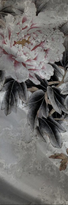 Duschrückwand - Blumenstrauß abgebildet auf Beton