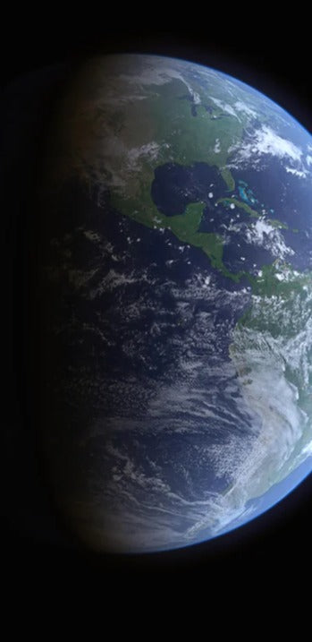 Duschrückwand - Blick auf die Erde vom Weltall