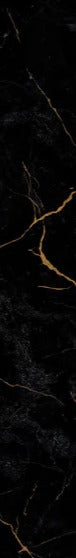 Duschrückwand - Schwarzer Marmor mit dünnen goldenen Adern