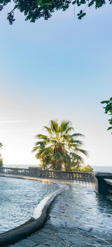 Duschrückwand - Der Wasserfall Cascade Du Casteu in Castel Hill