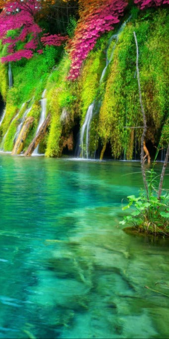 Duschrückwand - Atemberaubende Kaskade auf Kornati-Inseln