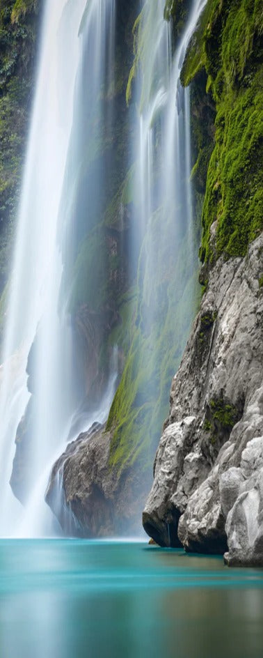 Duschrückwand - Tamul-Wasserfall am Fluss Tampaon
