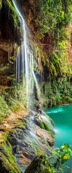 Duschrückwand - Kaskade mit klarem Bach im Libanon
