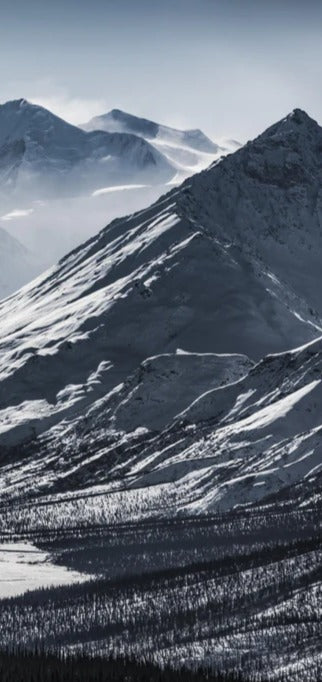 Duschrückwand - Majestätische Alaskanische Schneeberge