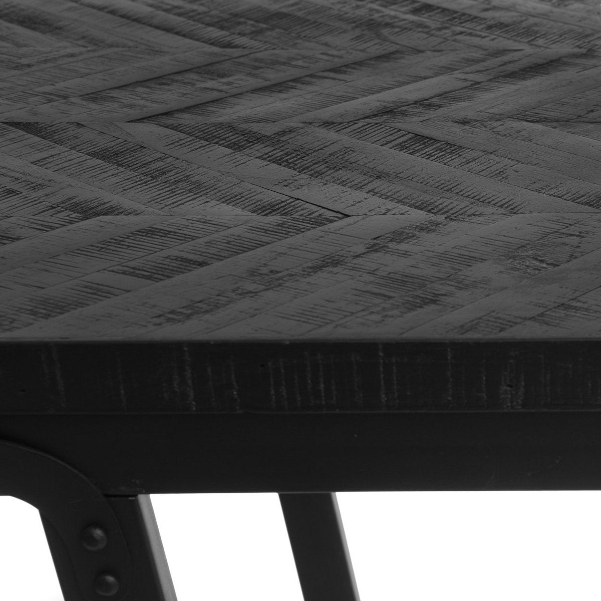 Der Herringbone-Hochtisch – Schwarz – 140 cm