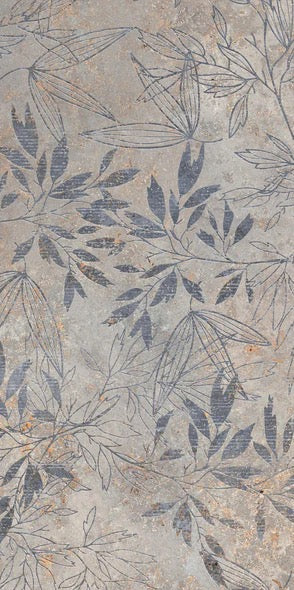 Duschrückwand - Blumen auf alten weißen Wandhintergrund