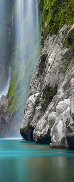 Duschrückwand - Tamul-Wasserfall am Fluss Tampaon